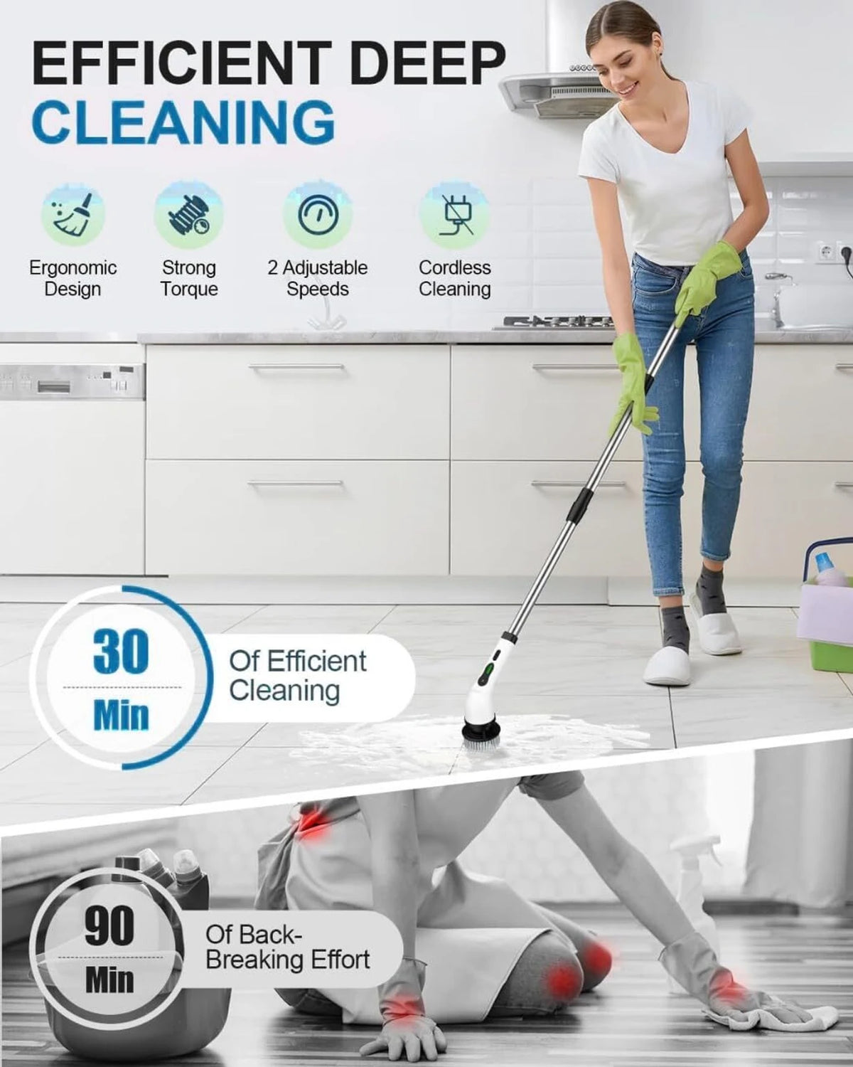 HomeMagicco SpinScrub™ Electric Spin Scrubber