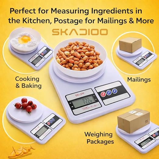 HomeMagicco Preciso™ Digital Kitchen Scale – 10kg High-Precision Food Weighing Scale