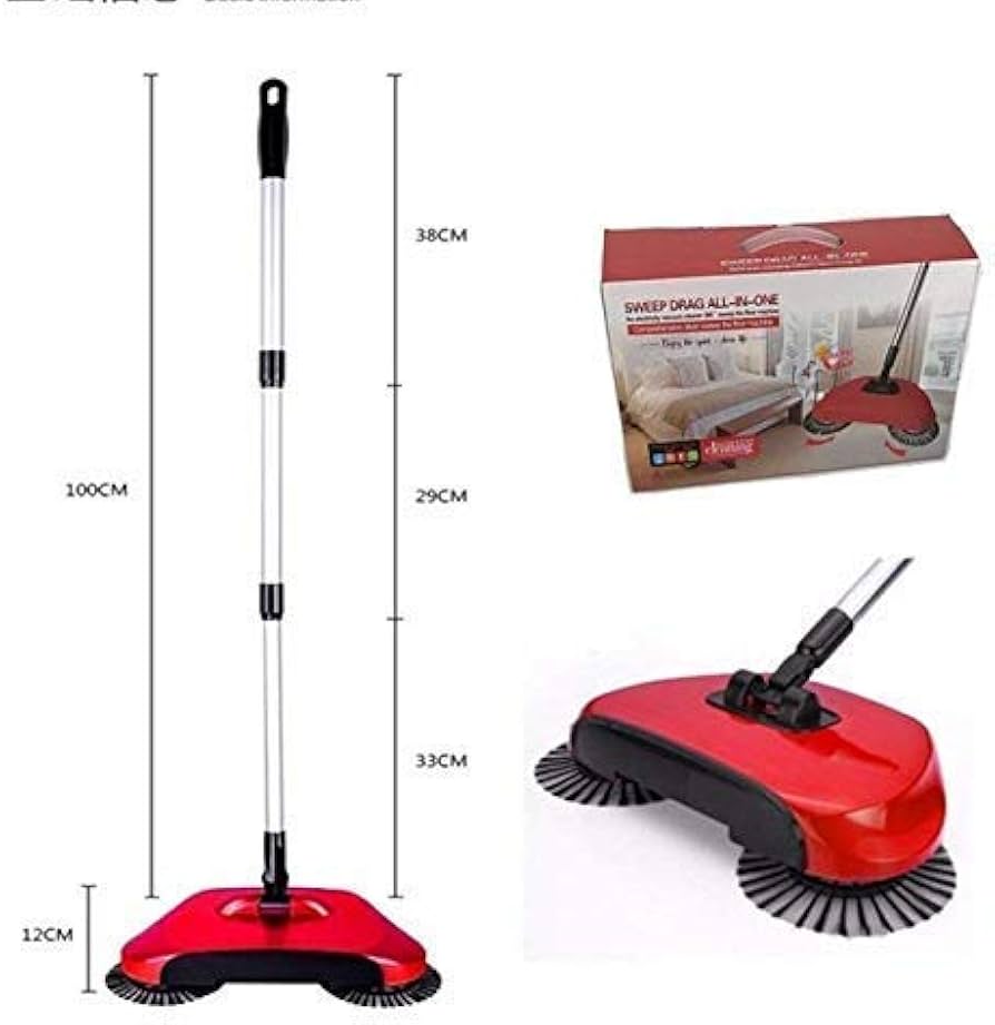 Floor Dust Cleaning MOP Broom with Dustpan Multi Functional Broom Machine for Home & Office